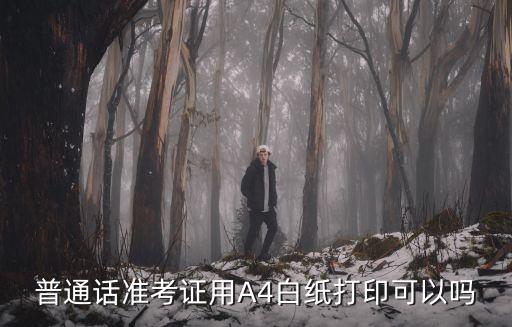 普通話準(zhǔn)考證用A4白紙打印可以嗎