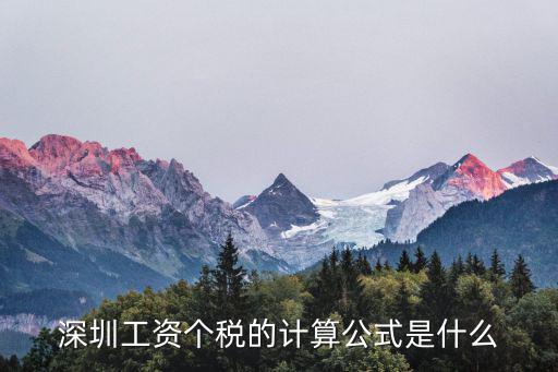 深圳個(gè)稅計(jì)算器，深圳個(gè)人所得稅計(jì)算方法