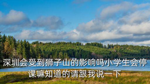 深圳會受到獅子山的影響嗎小學生會停課嘛知道的請跟我說一下