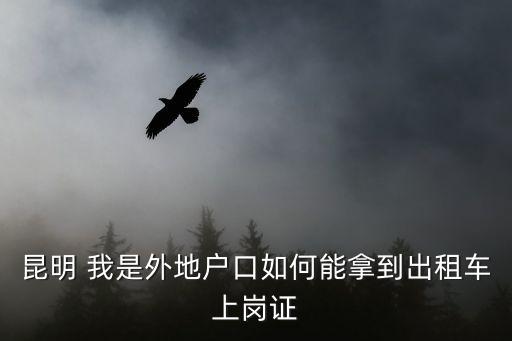 昆明 我是外地戶口如何能拿到出租車上崗證