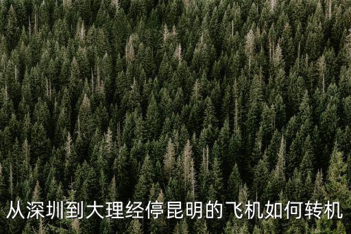 從深圳到大理經停昆明的飛機如何轉機