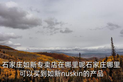 如新專賣店，石家莊如新專賣店在哪里呢石家莊哪里可以買到如新nuskin的產(chǎn)品