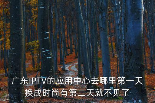 廣東iptv，廣東IPTV的應(yīng)用中心去哪里第一天換成時(shí)尚有第二天就不見了