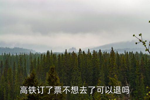 動車退票，高鐵訂了票不想去了可以退嗎