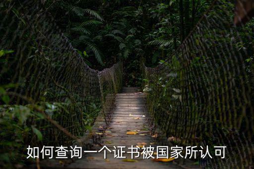 如何查詢一個證書被國家所認可