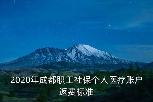 2020年成都職工社保個人醫(yī)療賬戶返費標(biāo)準(zhǔn)