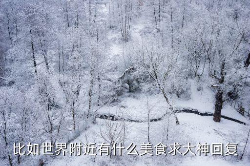 比如世界附近有什么美食求大神回復(fù)