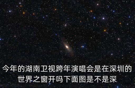 今年的湖南衛視跨年演唱會是在深圳的世界之窗開嗎下面圖是不是深