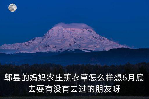 郫縣的媽媽農莊薰衣草怎么樣想6月底去耍有沒有去過的朋友呀