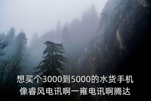 想買個3000到5000的水貨手機像睿風電訊啊一雍電訊啊騰達
