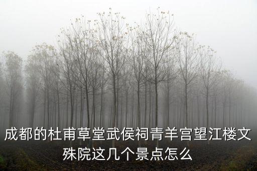 成都的杜甫草堂武侯祠青羊宮望江樓文殊院這幾個景點怎么