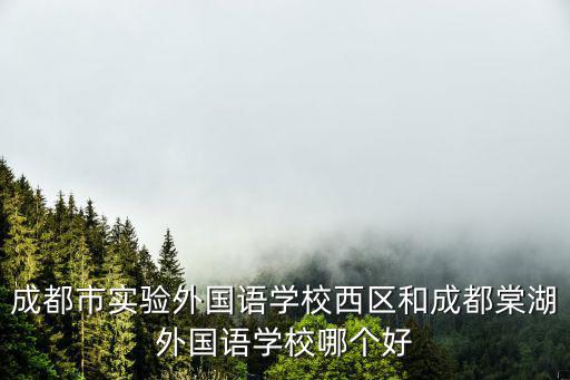 成都市實驗外國語學校西區和成都棠湖外國語學校哪個好