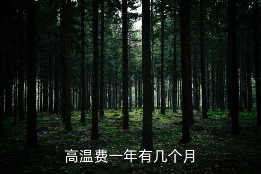 高溫費(fèi)一年有幾個月