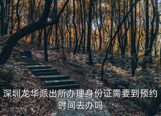 深圳龍華派出所辦理身份證需要到預約時間去辦嗎