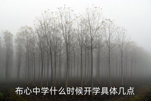 布心中學什么時候開學具體幾點