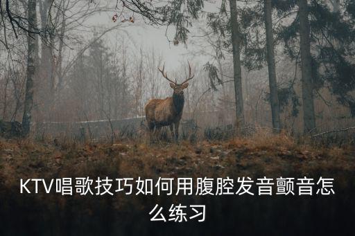 KTV唱歌技巧如何用腹腔發音顫音怎么練習