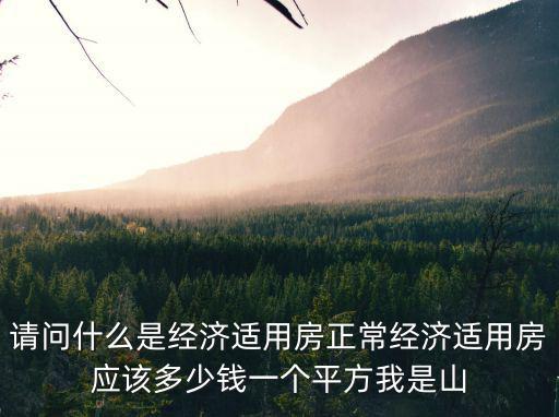 經(jīng)濟實用房，請問什么是經(jīng)濟適用房正常經(jīng)濟適用房應(yīng)該多少錢一個平方我是山