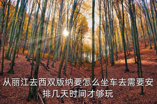 從麗江去西雙版納要怎么坐車去需要安排幾天時間才夠玩