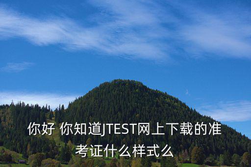 你好 你知道JTEST網(wǎng)上下載的準考證什么樣式么