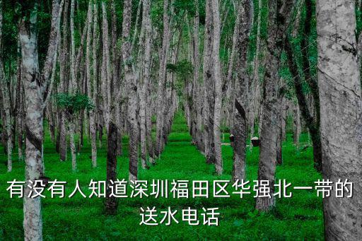 有沒有人知道深圳福田區華強北一帶的送水電話