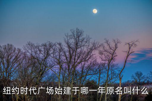 紐約時代廣場始建于哪一年原名叫什么