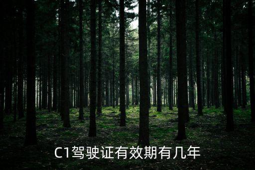 駕駛證有效期幾年，C1駕駛證有效期有幾年