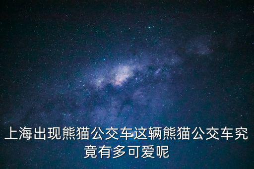 上海出現熊貓公交車這輛熊貓公交車究竟有多可愛呢