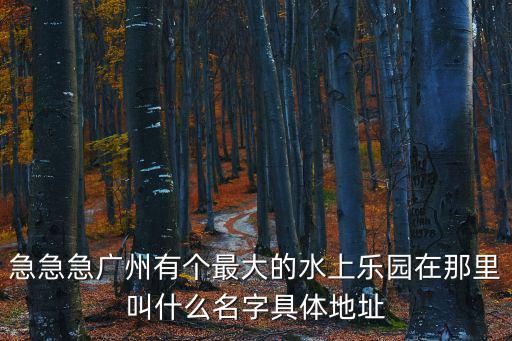 急急急廣州有個(gè)最大的水上樂園在那里叫什么名字具體地址