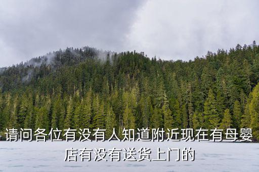 請問各位有沒有人知道附近現(xiàn)在有母嬰店有沒有送貨上門的