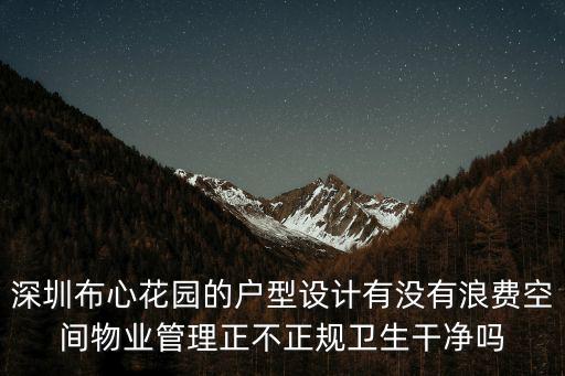 深圳布心花園的戶型設(shè)計有沒有浪費(fèi)空間物業(yè)管理正不正規(guī)衛(wèi)生干凈嗎