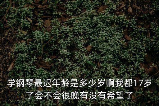 學鋼琴最遲年齡是多少歲啊我都17歲了會不會很晚有沒有希望了