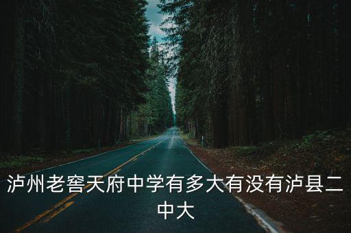 天府中學，瀘州老窖天府中學是私立學校么