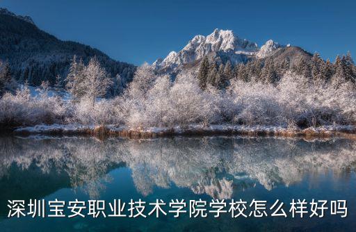 深圳寶安職業(yè)技術(shù)學院學校怎么樣好嗎