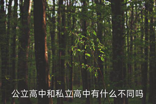 公立高中和私立高中有什么不同嗎