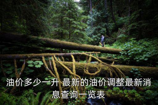 油價多少一升 最新的油價調整最新消息查詢一覽表
