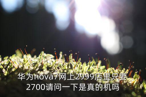 華為nova7網(wǎng)上2999店里只要2700請問一下是真的機(jī)嗎