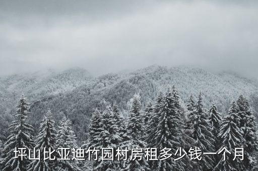 坪山比亞迪竹園村房租多少錢一個(gè)月