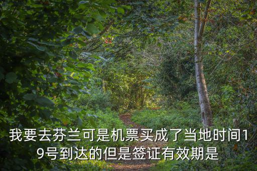 我要去芬蘭可是機票買成了當地時間19號到達的但是簽證有效期是