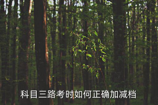科目三路考時如何正確加減檔