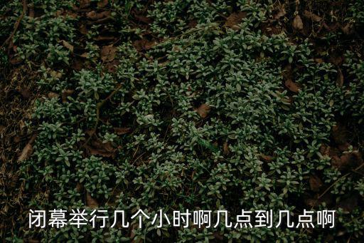 閉幕舉行幾個(gè)小時(shí)啊幾點(diǎn)到幾點(diǎn)啊