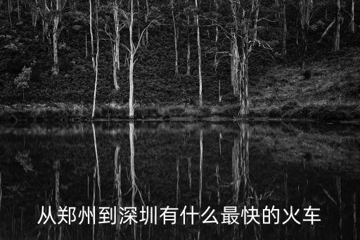從鄭州到深圳有什么最快的火車(chē)
