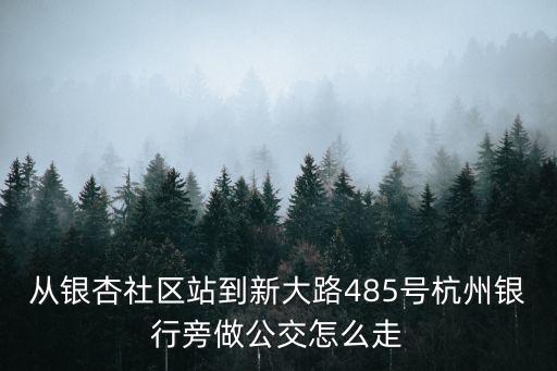 從銀杏社區站到新大路485號杭州銀行旁做公交怎么走