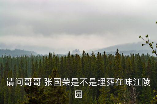 請問哥哥 張國榮是不是埋葬在味江陵園