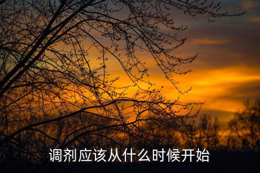 調劑應該從什么時候開始