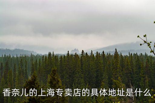 香奈兒的上海專賣店的具體地址是什么