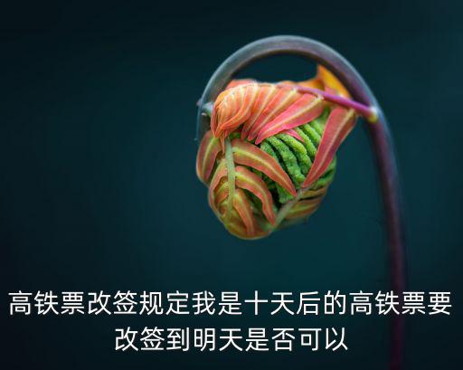 高鐵票改簽規(guī)定，動車火車票改簽規(guī)定是怎樣的