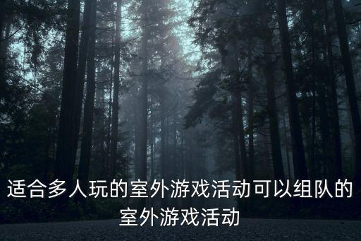 適合多人玩的室外游戲活動可以組隊的室外游戲活動