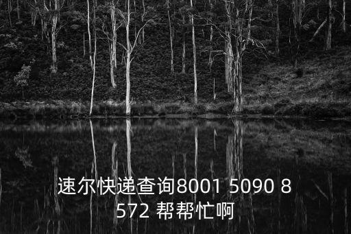 速爾快遞查詢8001 5090 8572 幫幫忙啊