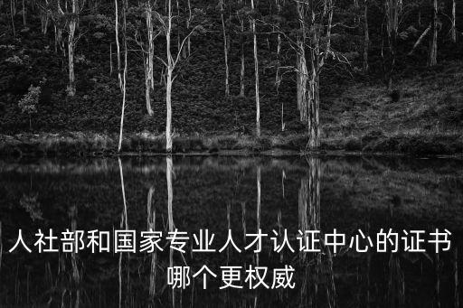 人社部和國家專業人才認證中心的證書哪個更權威