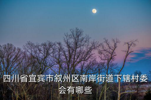 四川省宜賓市敘州區南岸街道下轄村委會有哪些